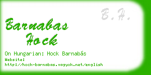 barnabas hock business card