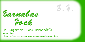 barnabas hock business card